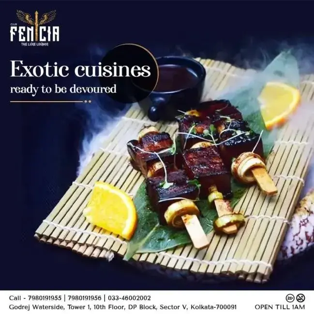 A menu campaign produced for a client venue.