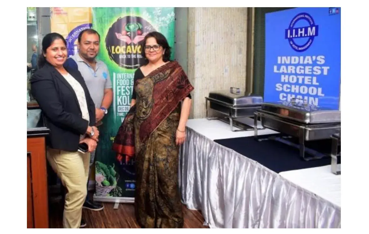 At an IIHM hotel school industry event.