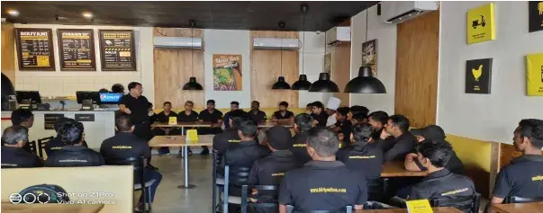 A large training session in progress for a client team.